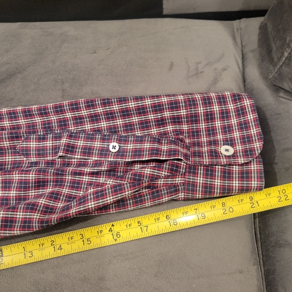 Billy Reid Standard Cut Plaid Gingham Long Sleeve Button Up Size XL - Picture 4 of 7